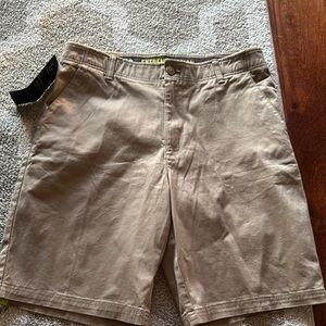 Lee Tan Flat Front Shorts Relaxed Fit